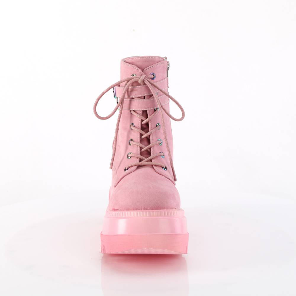 DemoniaCult - SHAKER-52 Plattformstiefel - Rosa